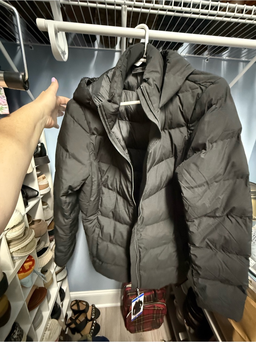 32° Heat Black Puffer Jacket with Hood